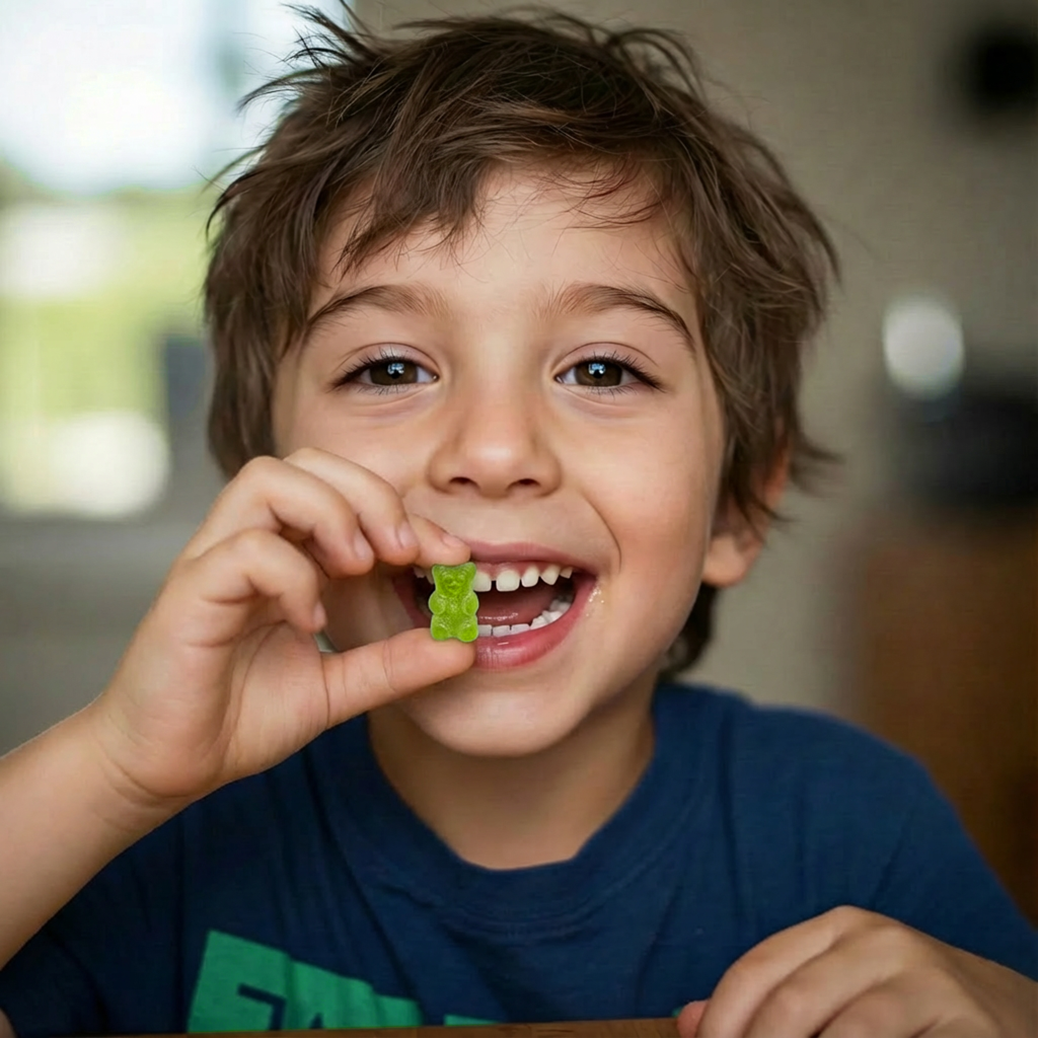 Child enjoying a NeuroBrocc gummy